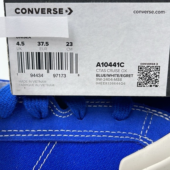 Converse Men’s CTAS CRUISE OX
BLUE/WHITE/EGRET A10441C Platforms Sneakers - Picture 16 of 16